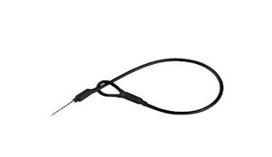 Cable fuetó estriat negre